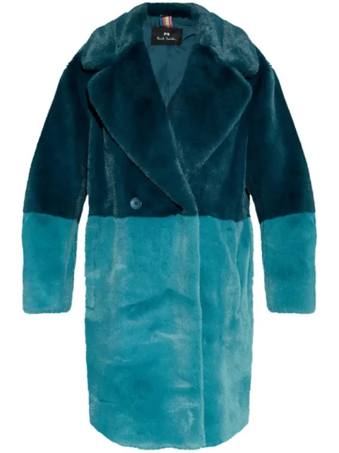 PS Paul Smith faux-fur double-breasted coat