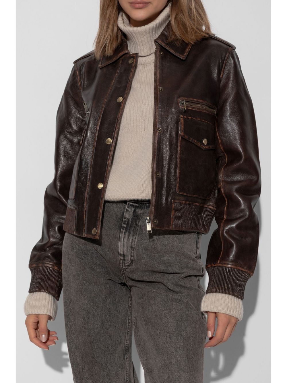 MICHAEL MICHAEL KORS LEATHER JACKET 