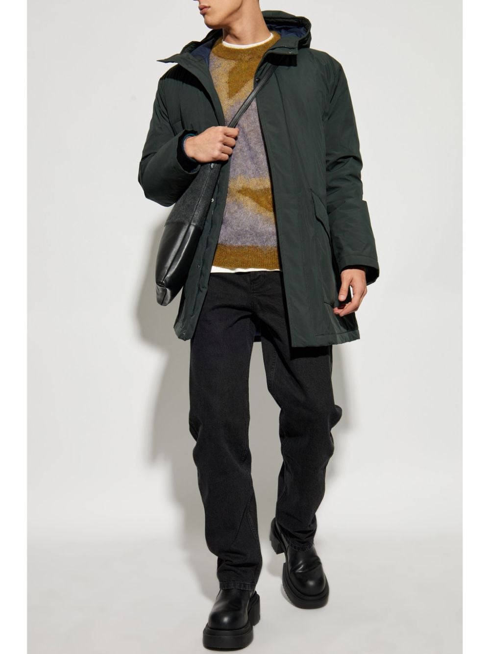 Paul Smith concealed-fastening raincoat - Groen