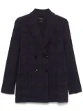 Circolo 1901 check double-breasted blazer - Blue