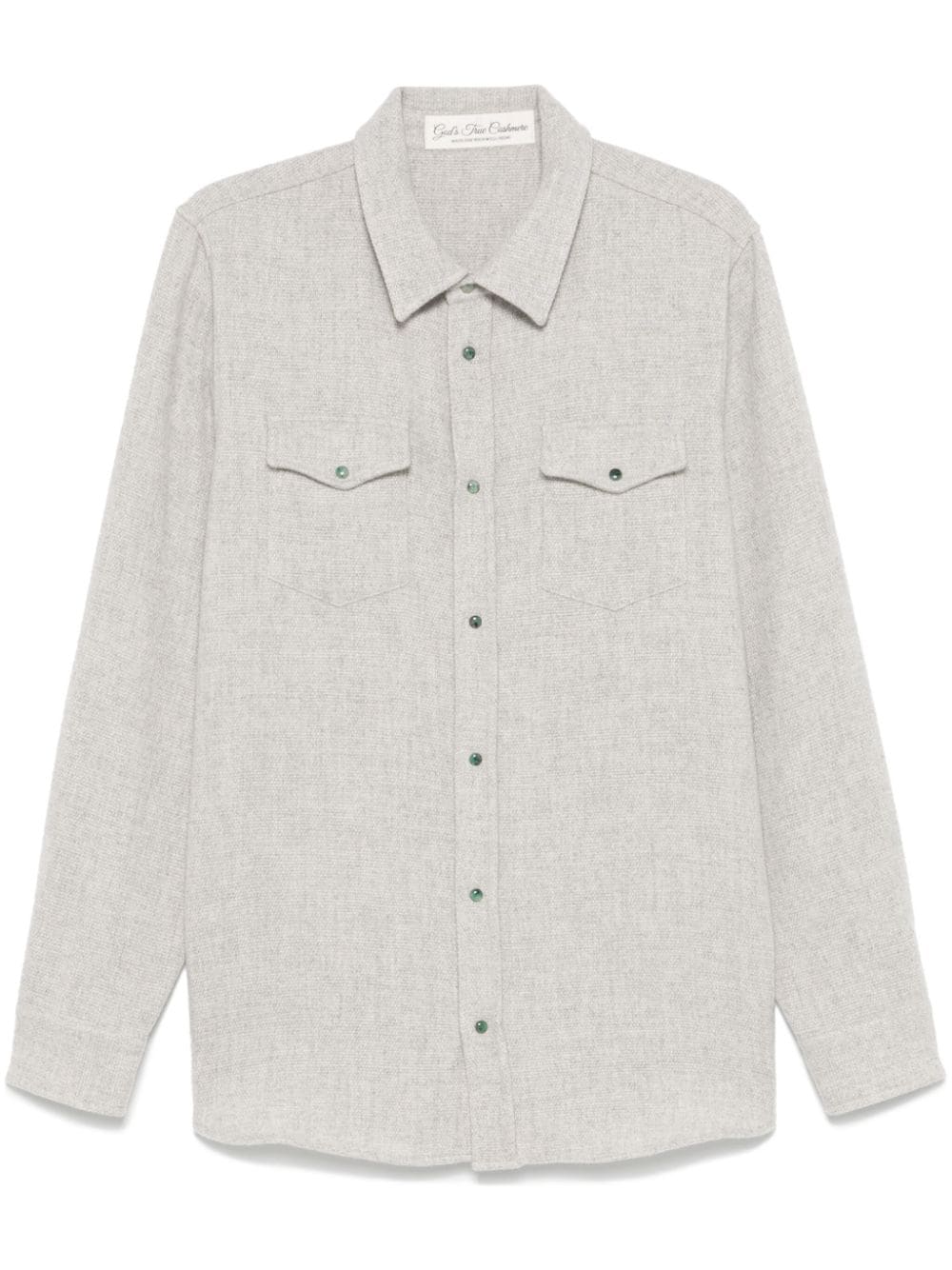 God's True Cashmere Mélange Cashmere Shirt In Grey