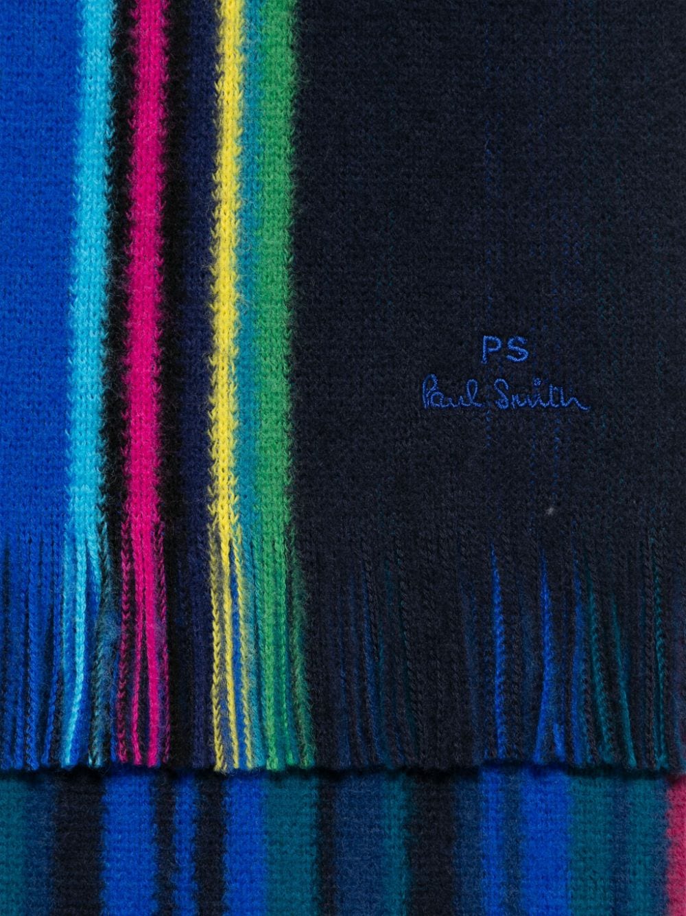 Shop Ps By Paul Smith Sports-stripe Reversible Scarf In Blau