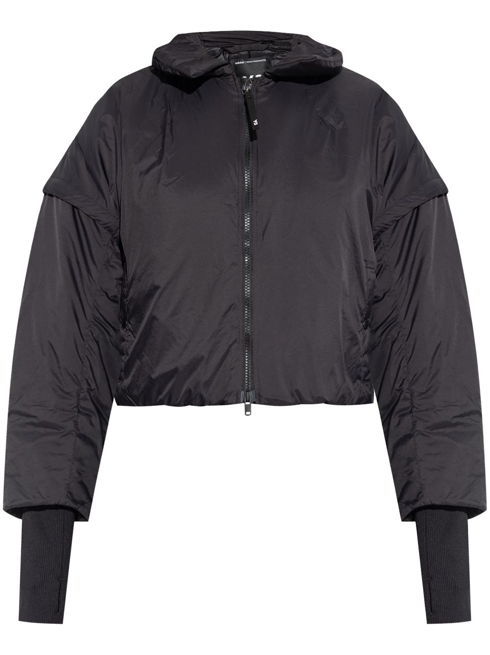 Y-3 cropped padded jacket - Black