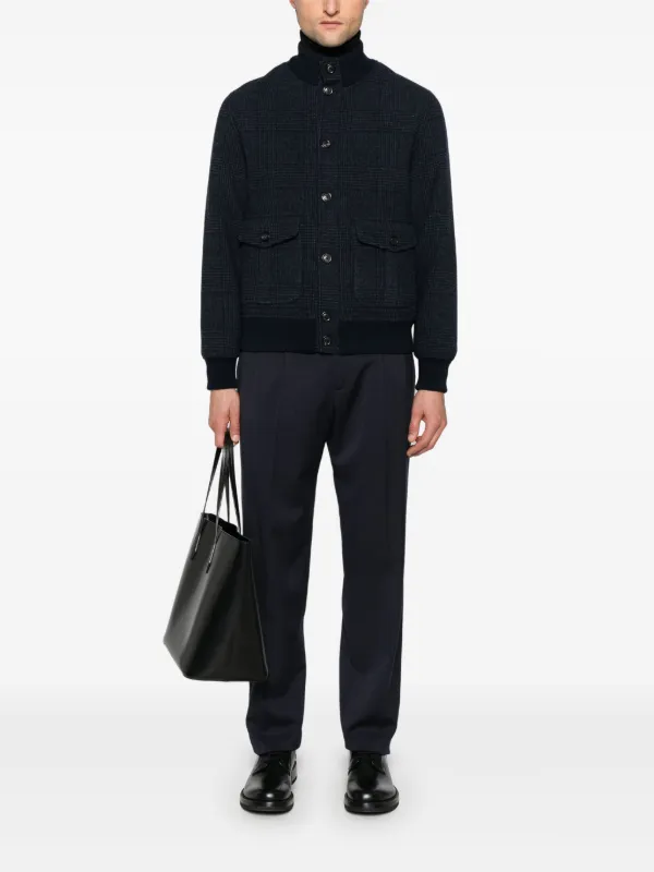 Circolo 1901 plaid-check Bomber Jacket | Blue | FARFETCH