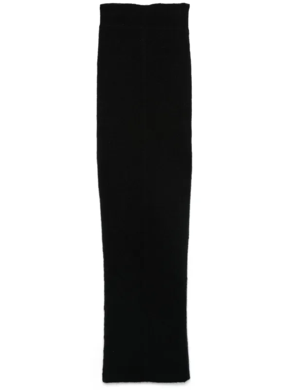 【正規店出品】RICK OWENS WOMEN PILLAR LONG SKIRT BLACK Black Pillar Maxi Skirt by Rick Owens on Sale