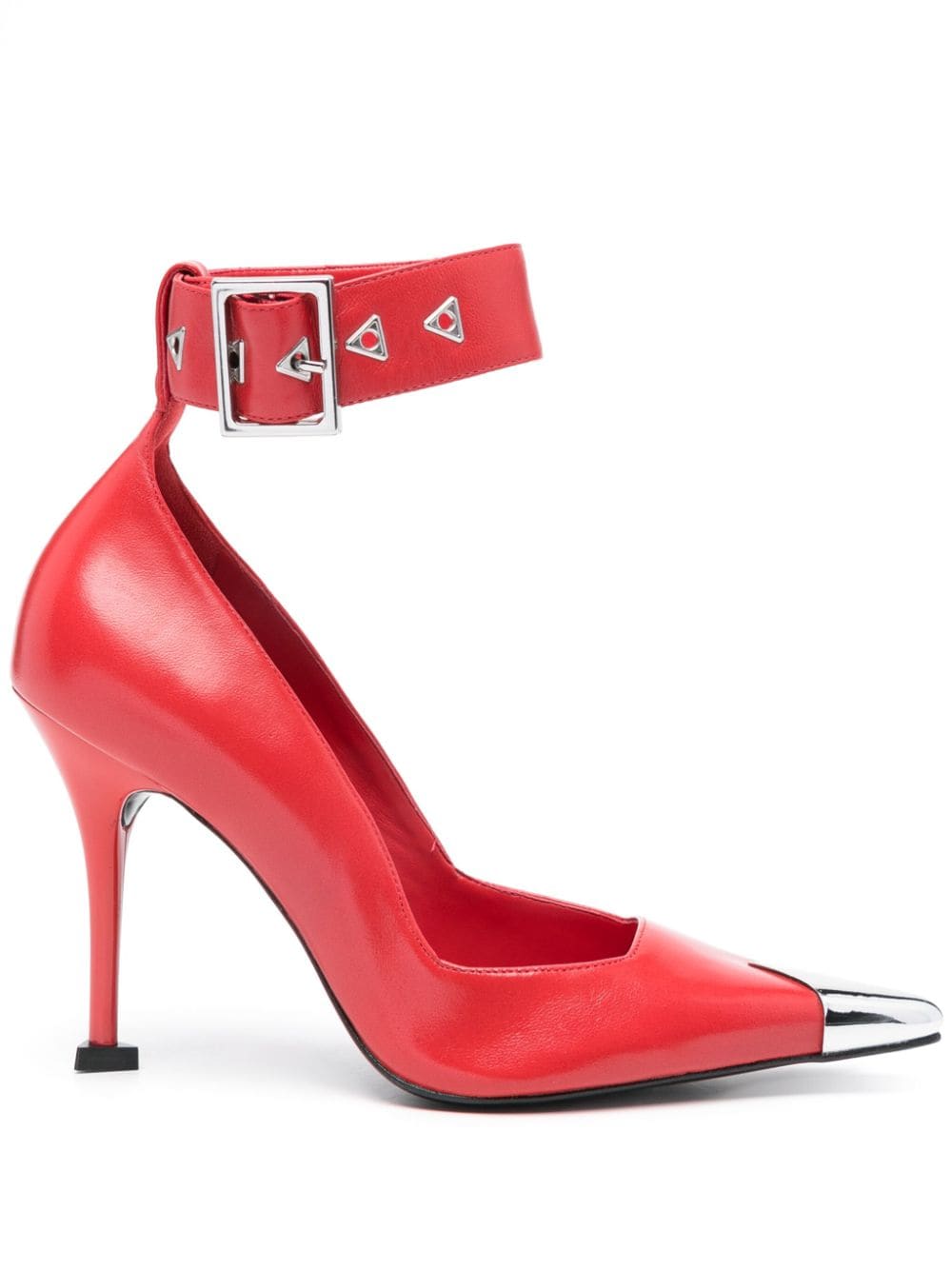 Schutz 100 mm leren pumps Rood