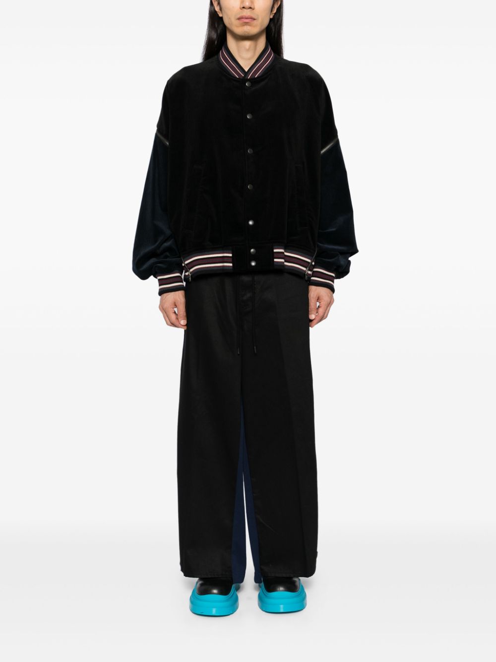 FACETASM CONTRASTING-PANEL TRACK PANTS 