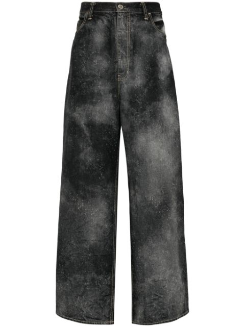 Facetasm galaxy-print wide-leg jeans