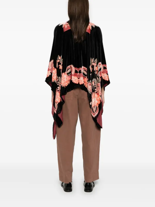 ETRO ペイズリープリントポンチョ・ケープ