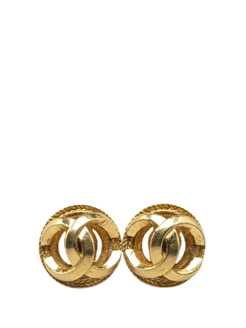CHANEL Pre-Owned guldbelagte CC-øreclips fra 1970-1980