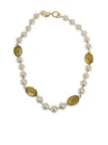 CHANEL Pre-Owned 1991 faux-pearl chain necklace - Gold