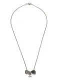 CHANEL Pre-Owned 2017 CC bow-pendant necklace - Silver