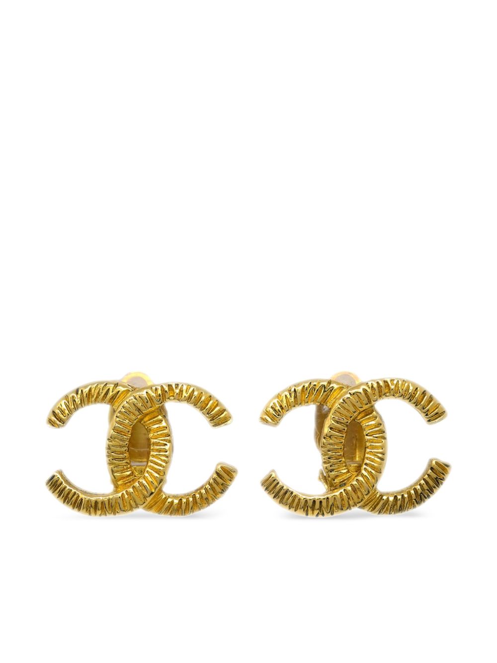 CHANEL Pre-Owned 1980-1990s CC clip-on earrings - Gold