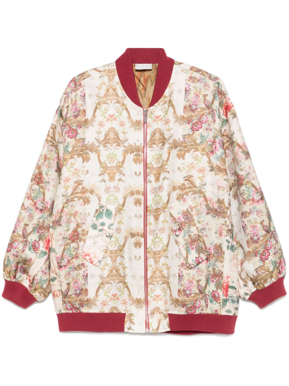 PIERRE-LOUIS MASCIA BOTANICAL-PRINT BOMBER JACKET 