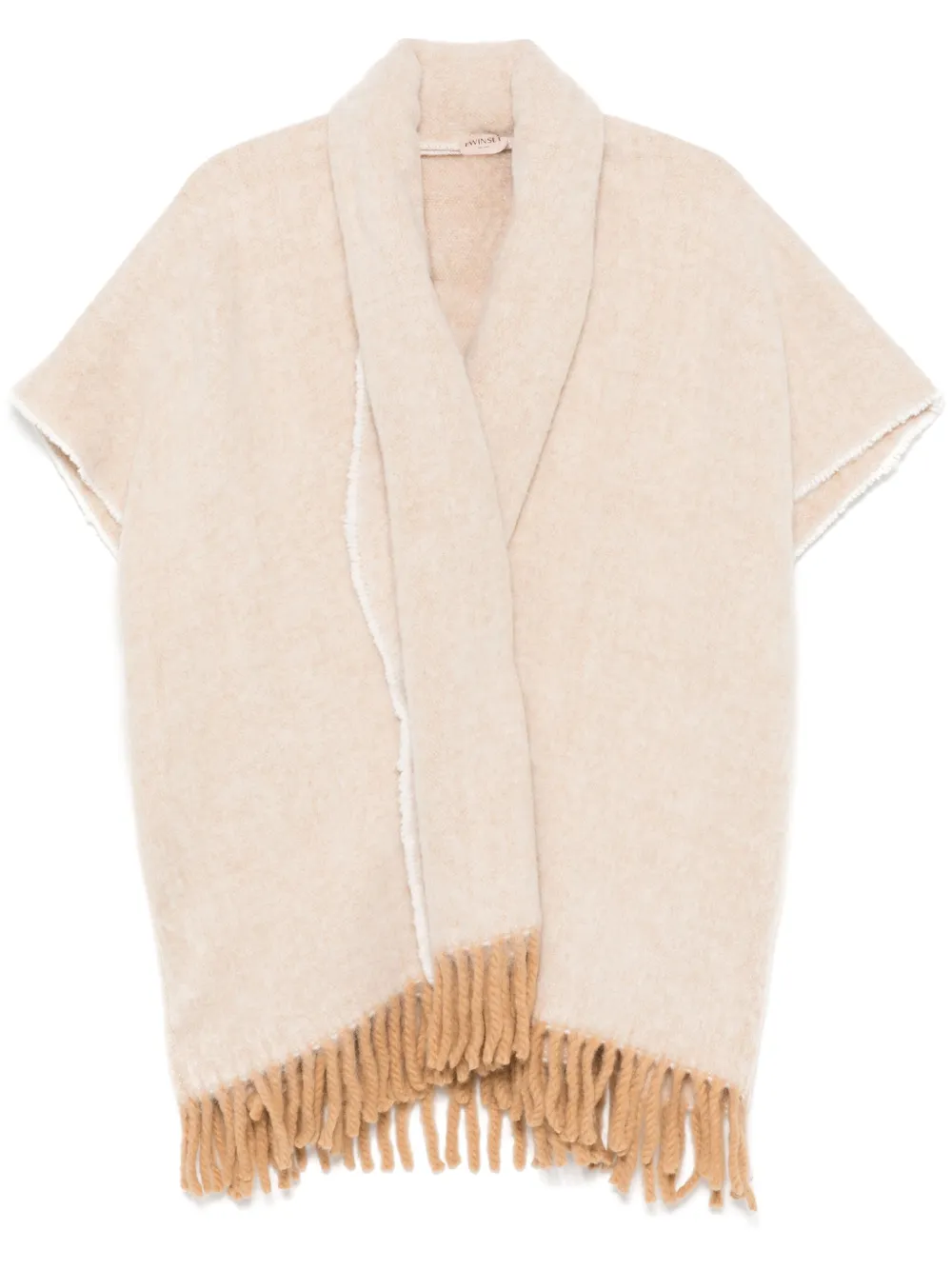 TWINSET Pelerine com franjas | Marrom | Image 1