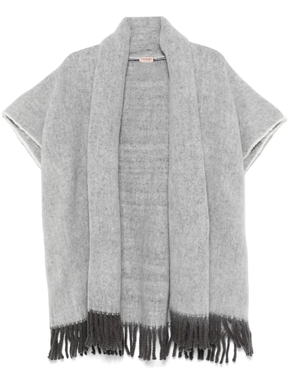 TWINSET Pelerine com franjas | Cinza | Image 1
