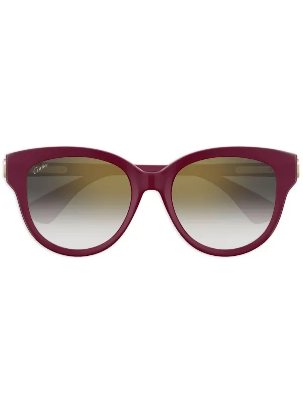 Cartier Eyewear ラウンドフレーム サングラス | レッド