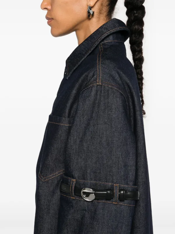 Coperni belted-sleeve Jacket | Blue | FARFETCH