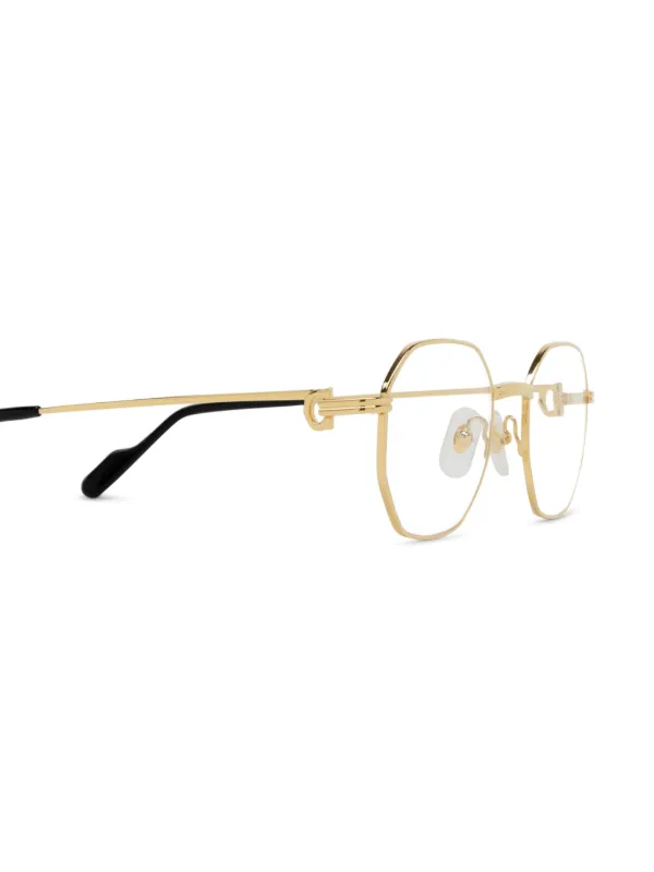 Cartier Eyewear ラウンド眼鏡フレーム | ゴールドトーン | FARFETCH JP