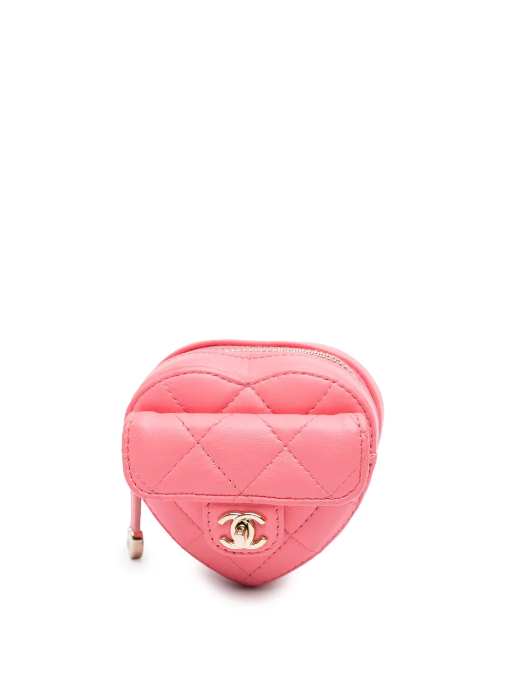 CHANEL Pre-Owned 2021 ココマーク イン ラブ ハート コインケース - ピンク CHANEL Pre-Owned 2021 ココマーク イン ラブ ハート コインケース - ピンク