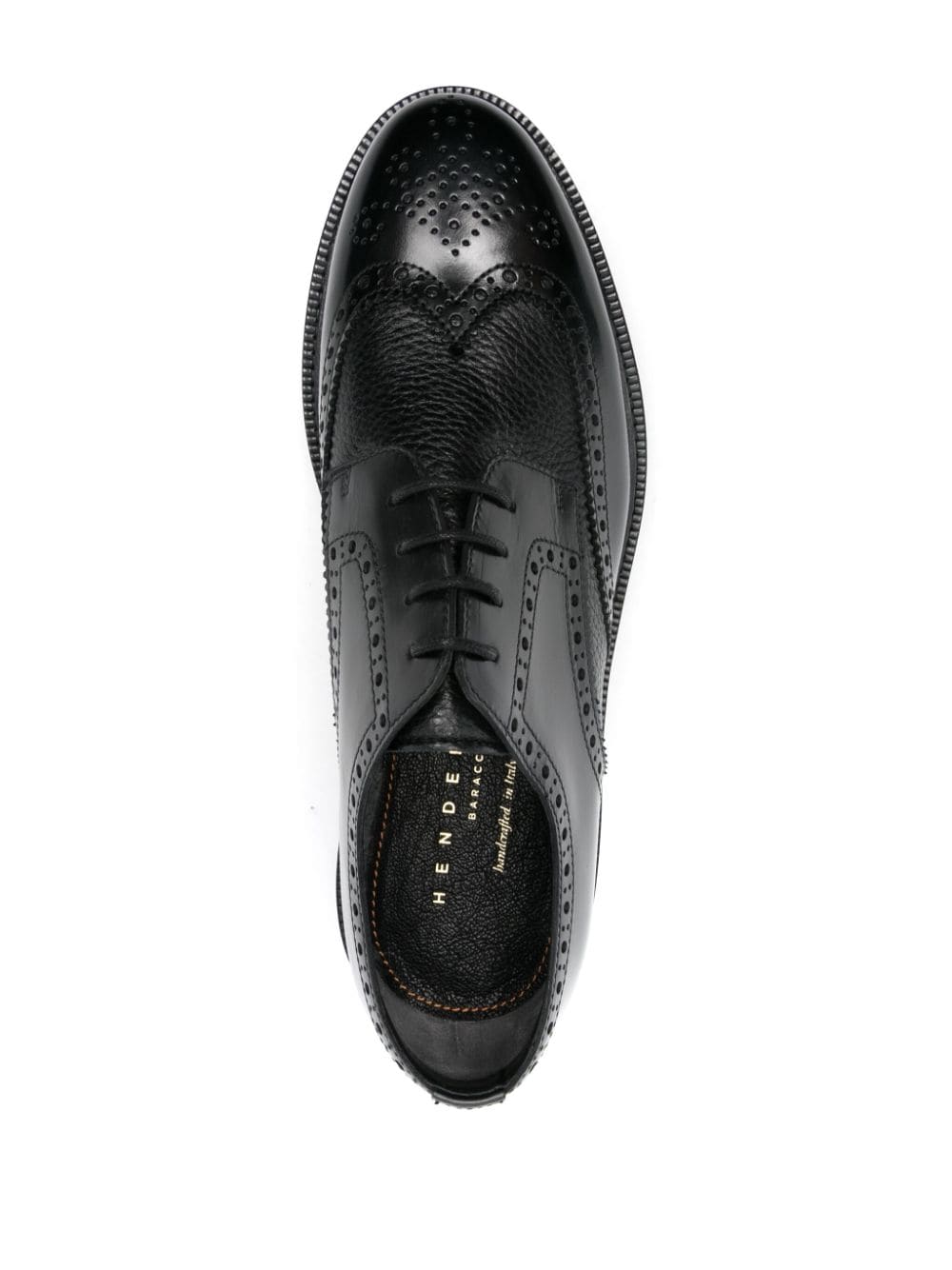 Henderson Baracco leather brogues Black