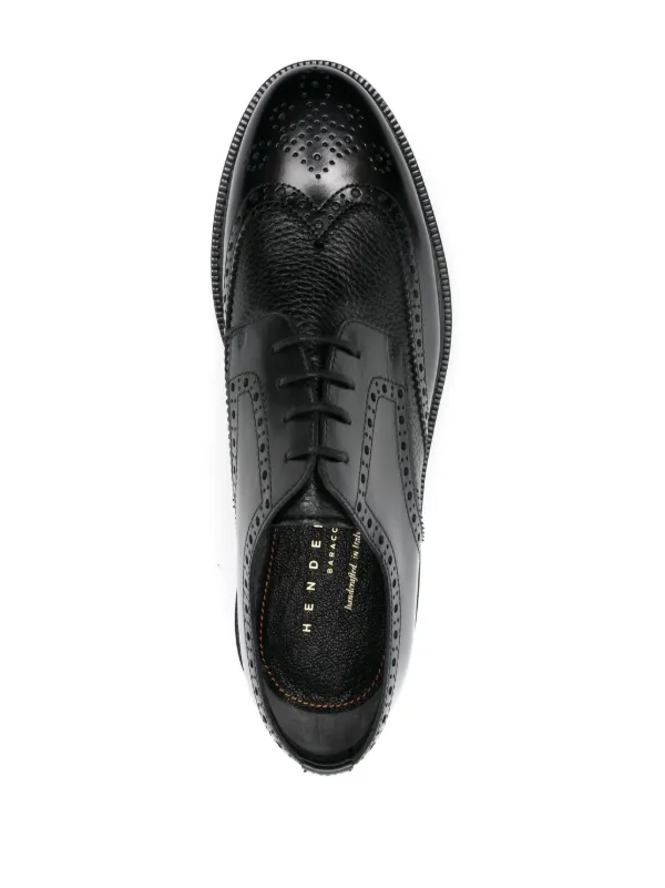 Henderson Baracco laser-cut Oxford Shoes Black FARFETCH SG