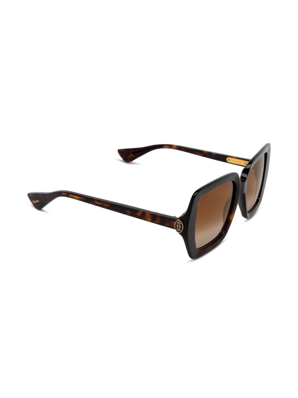 Cartier Eyewear Zonnebril met vierkant montuur - Bruin