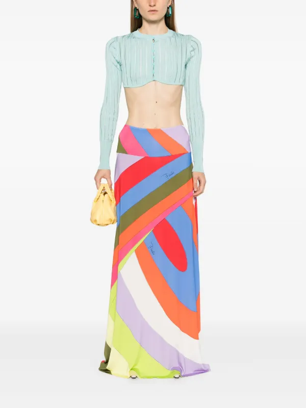 PUCCI Iride-print Maxi Skirt | Purple | FARFETCH UK