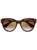 Cartier Eyewear tortoise-shell cat-eye frame sunglasses - Brown