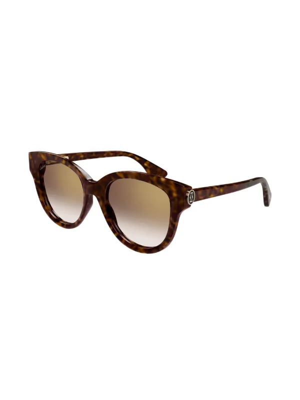 Cartier Eyewear tortoise-shell cat-eye Frame Sunglasses 