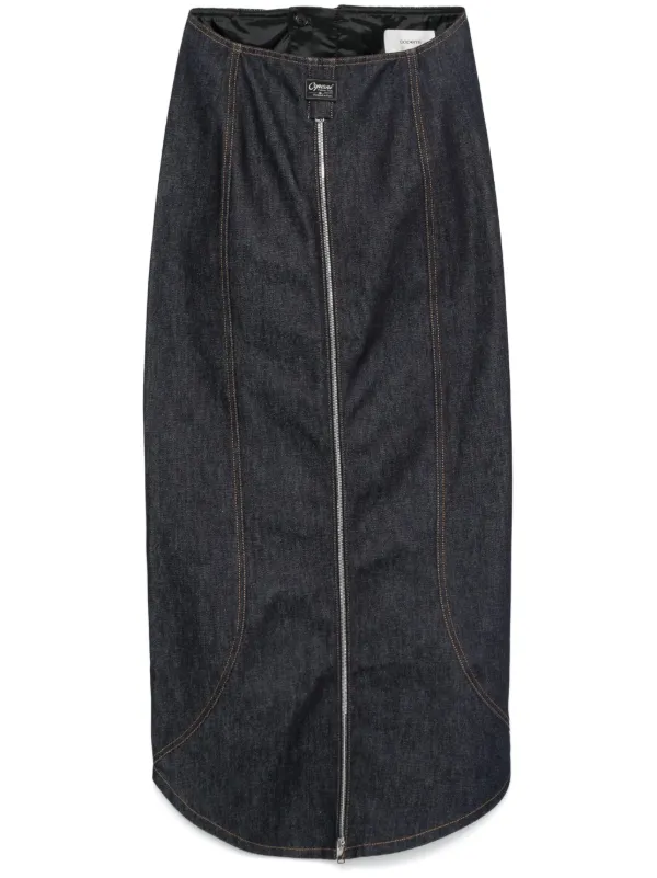 Coperni Denim Maxi Skirt in Blue