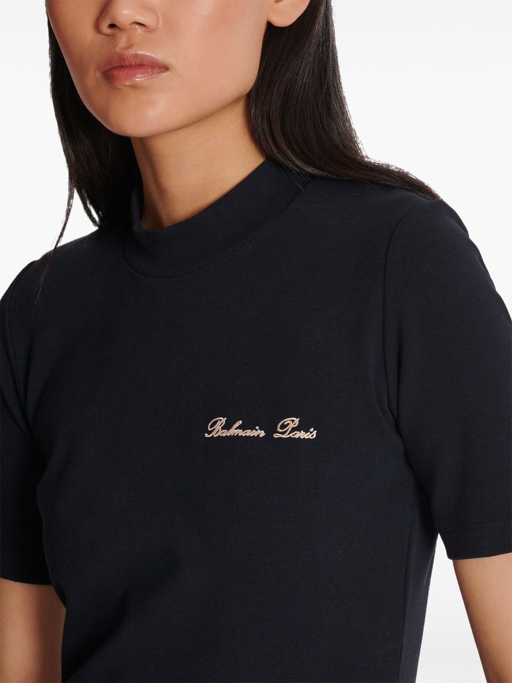 Cheap Balmain logo-embroidered T-shirt Women