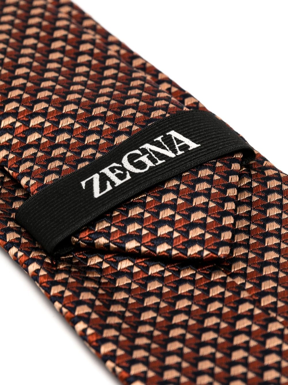 Zegna Zijden stropdas - Bruin