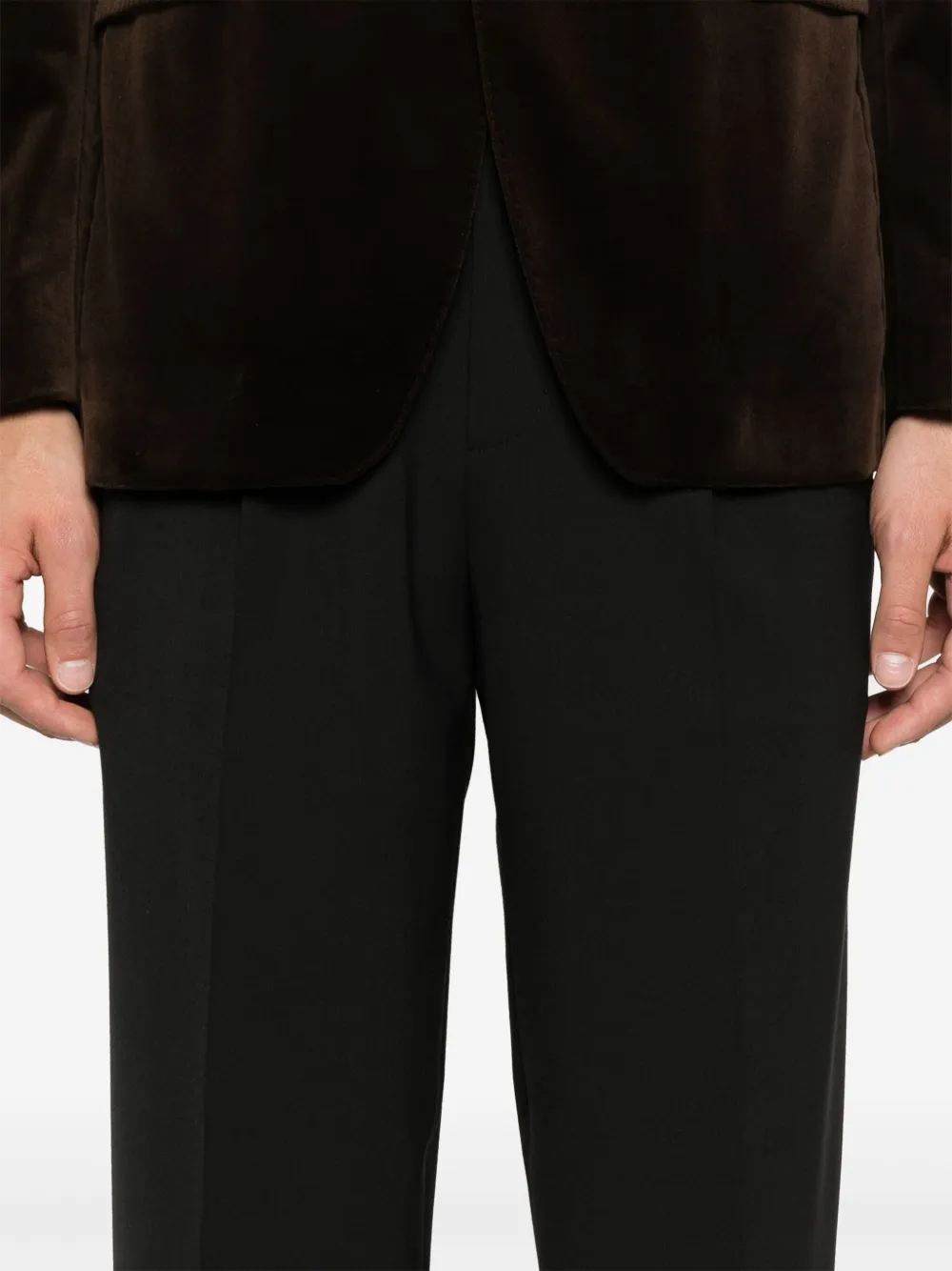 Zegna Broek met geplooid detail Zwart