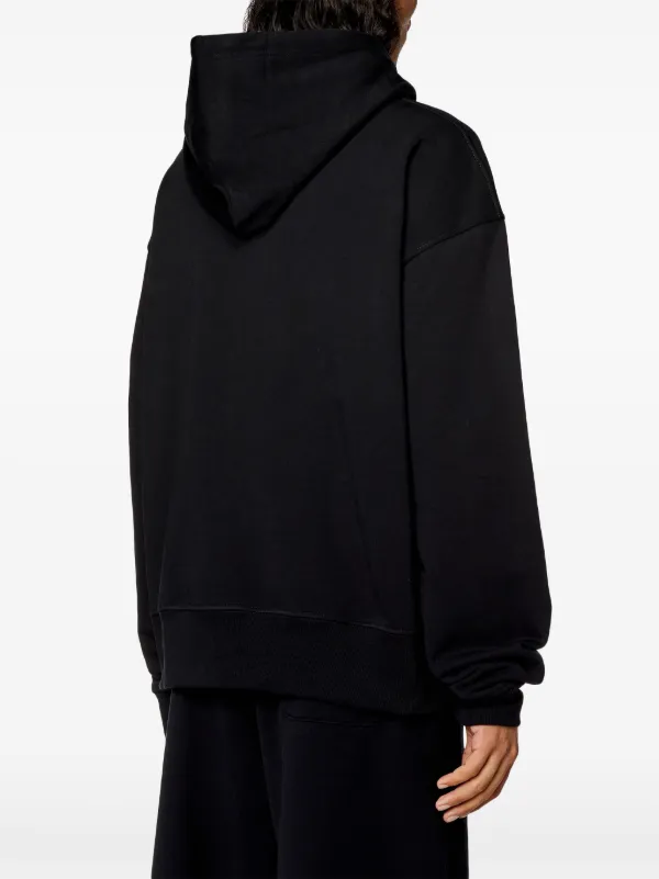 Diesel Metallic Logo Hoodie | Black | FARFETCH