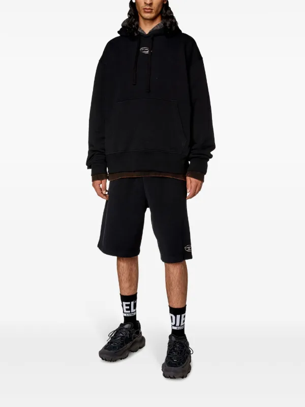 パーカー・フーディ DIESEL SlopR1 Hood Black A164010HYAT9XX A164010HYAT9XXSS25 Men's Hoodie with small logo | Black | Diesel