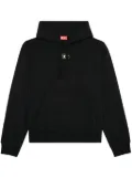 Diesel metallic logo hoodie - Black