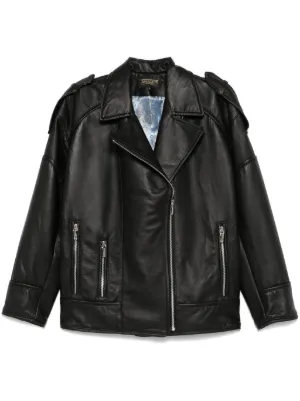 Blumarine レザージャケット | ブラック | FARFETCH JP