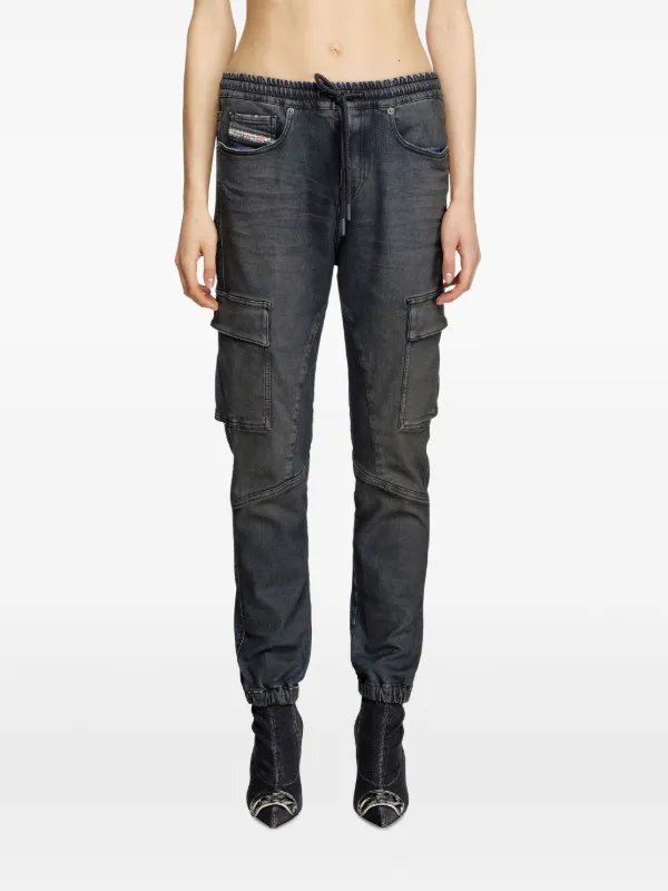 美品　DIESEL ジョグジーンズジップアップフリルワンピース　デニム 美品 DIESEL ジョグジーンズジップアップフリルワンピース