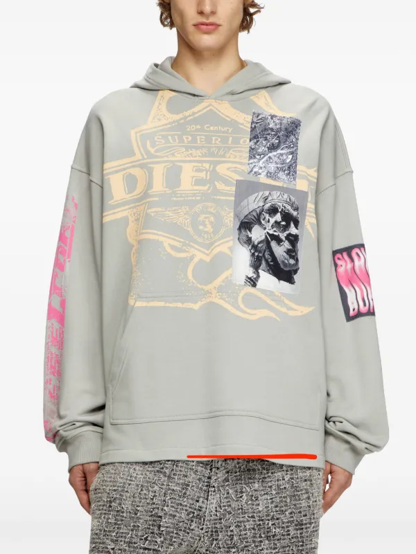 DIESEL★S-Baxt-R1 パーカー Diesel S-Baxt-R1 パーカー | グレー | FARFETCH JP