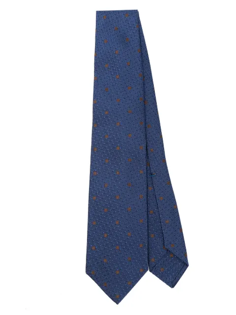 Barba patterned-jacquard tie