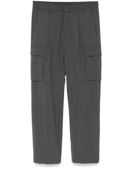 Herno pleat-detail tapered trousers 
