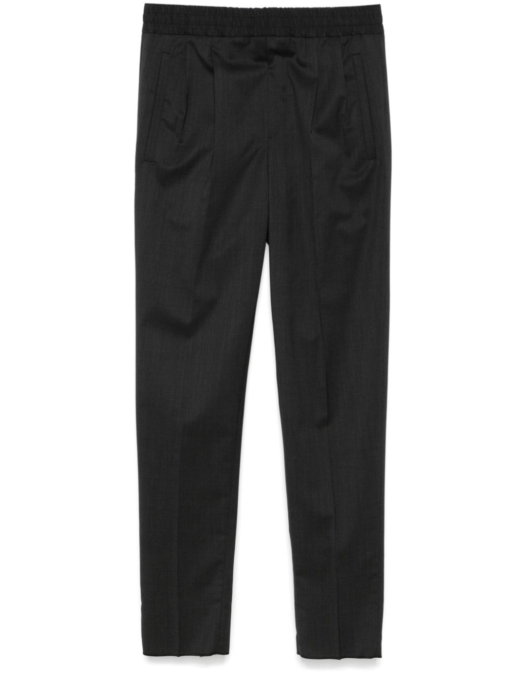 Zegna pleat-detail tapered trousers - Grey