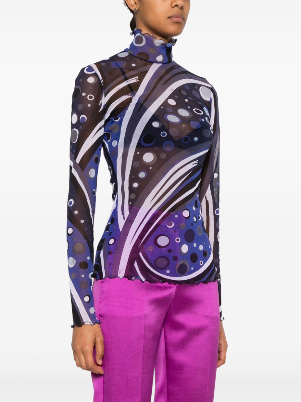 Shop Pucci Graphic-print Top In Blue