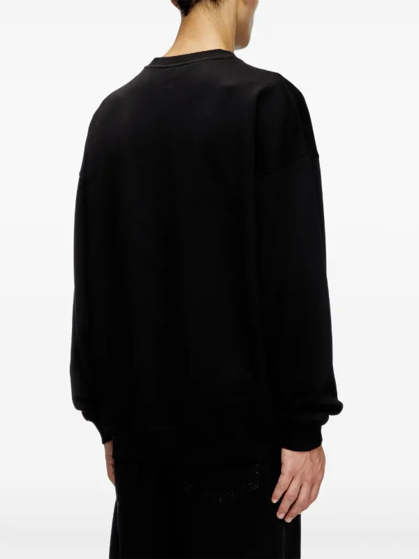 【DIESEL】s-mart-bigoval Diesel S-Mart-Bigoval Sweatshirt | Black | FARFETCH