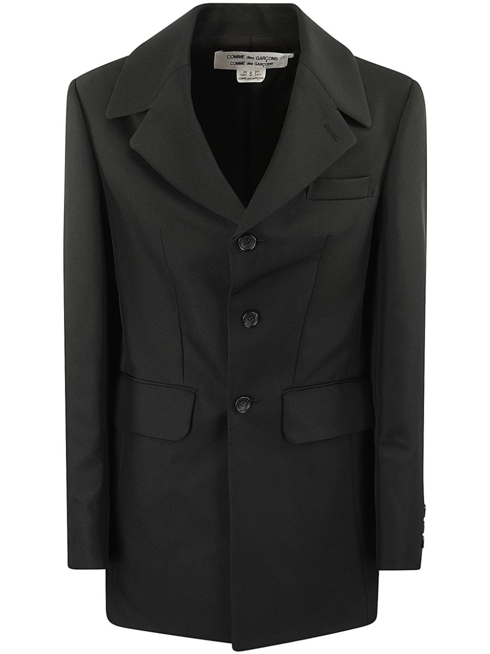 Shop Comme Des Garçons Comme Des Garçons Button-down Blazer In Black