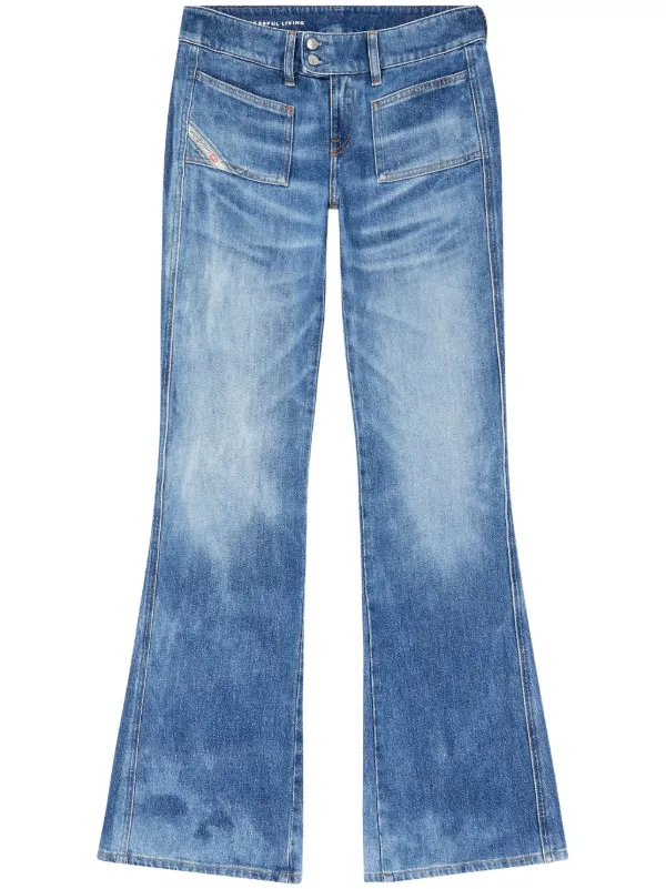 関税・送料込み DIESEL D-Hushフレアジーンズ Diesel D-Hush フレアジーンズ | ブルー | FARFETCH JP