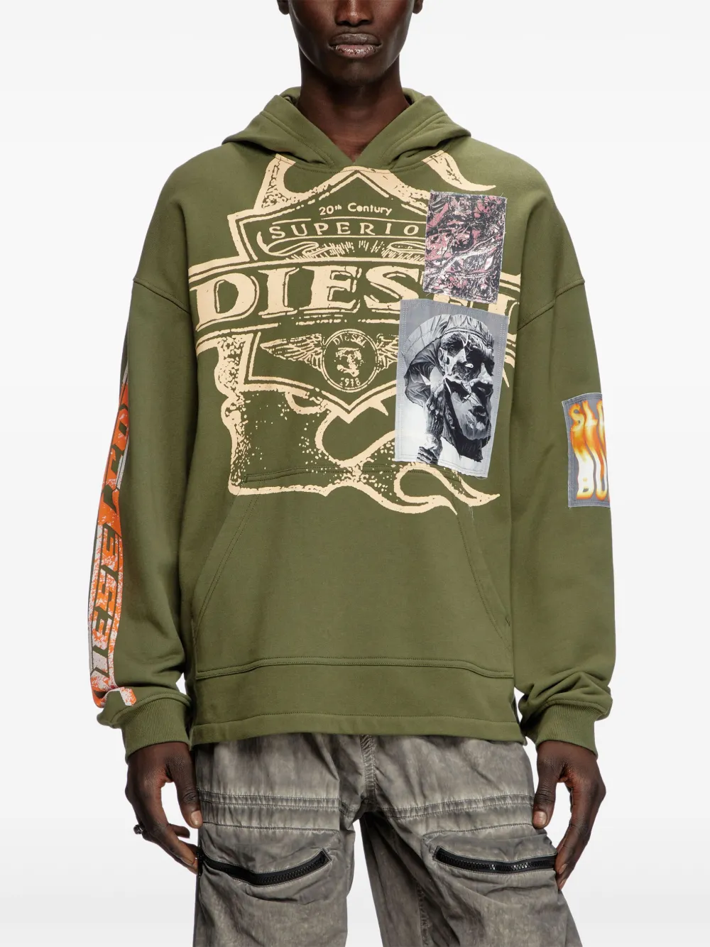 Diesel S-Baxt hoodie Groen