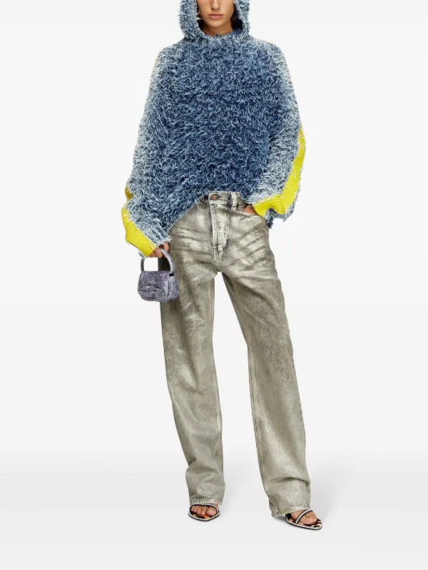DIESEL>>1988 D-Ark ハイウエストストレートジーンズ Diesel 1988 D-ARK-S7 wide-leg Jeans | Grey | FARFETCH