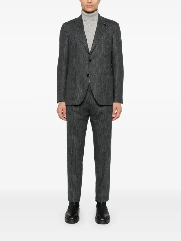 ラルディーニ スーツ グレー ストライプ LARDINI (ラルディーニ) SARTORIA (サルトリア) トロピカル